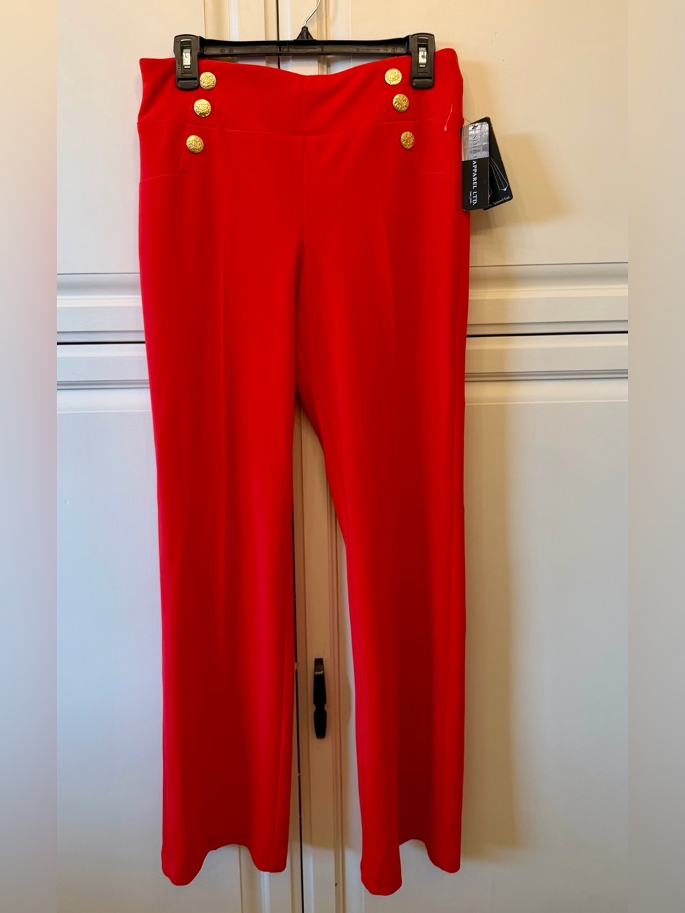 Soho Red Ponte Shift Dress with Branded Neckline